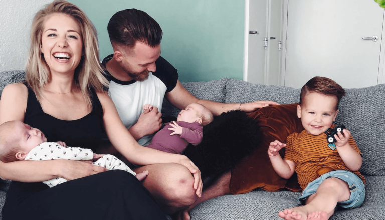 Kimberly Mutzers, eigenaresse van Newborn Fit Mama, is mama van zoon Ramos en tweeling Bobby en Charly, die geboren werden met 32 weken.