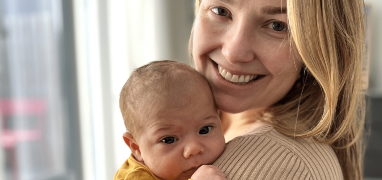 Frederieke met baby Tijn