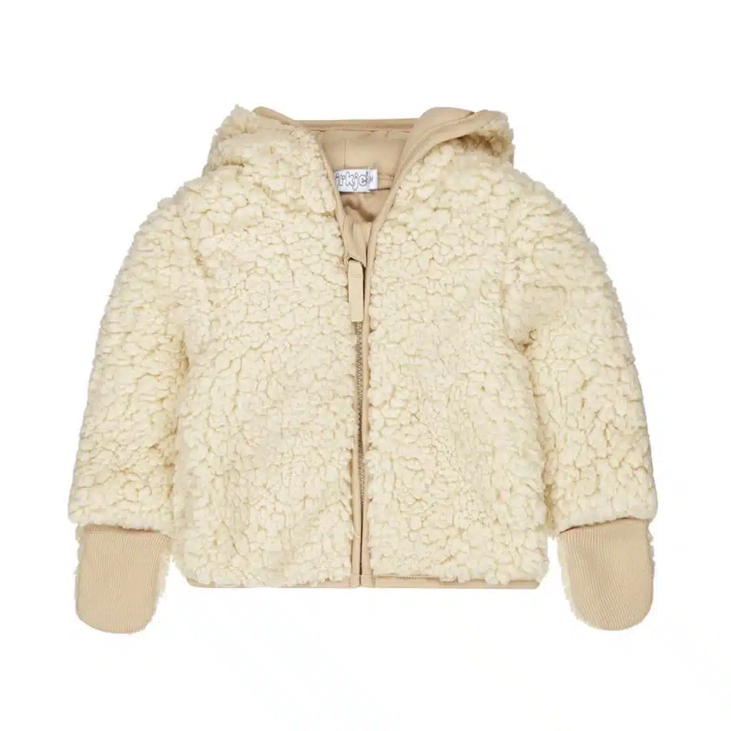 beige teddy jas baby 