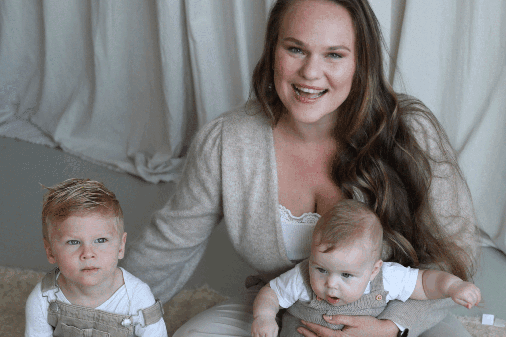 Elise Epker met zoons