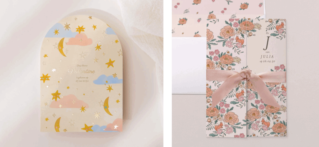 originele geboortekaartjes