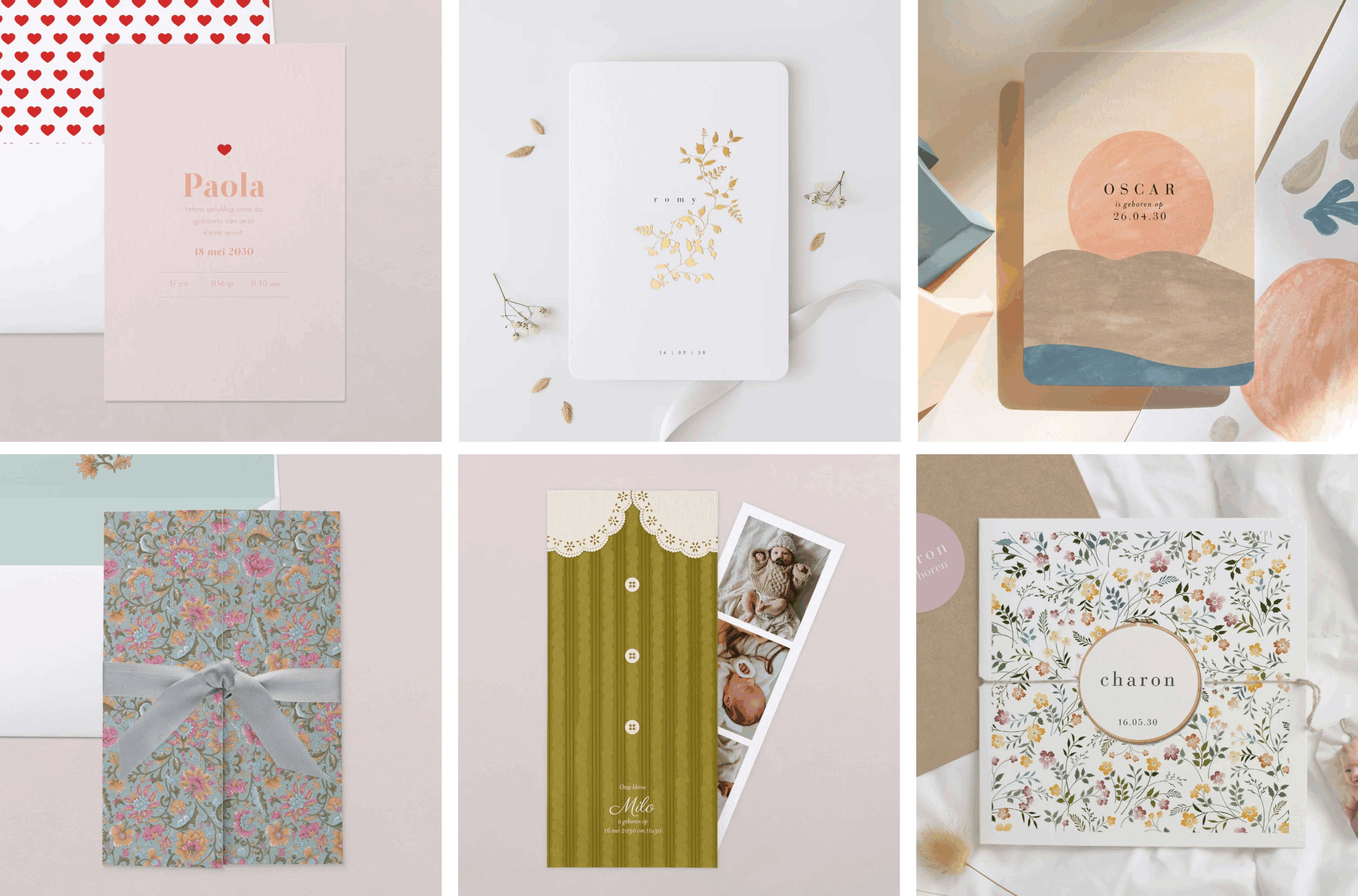 originele geboortekaartjes